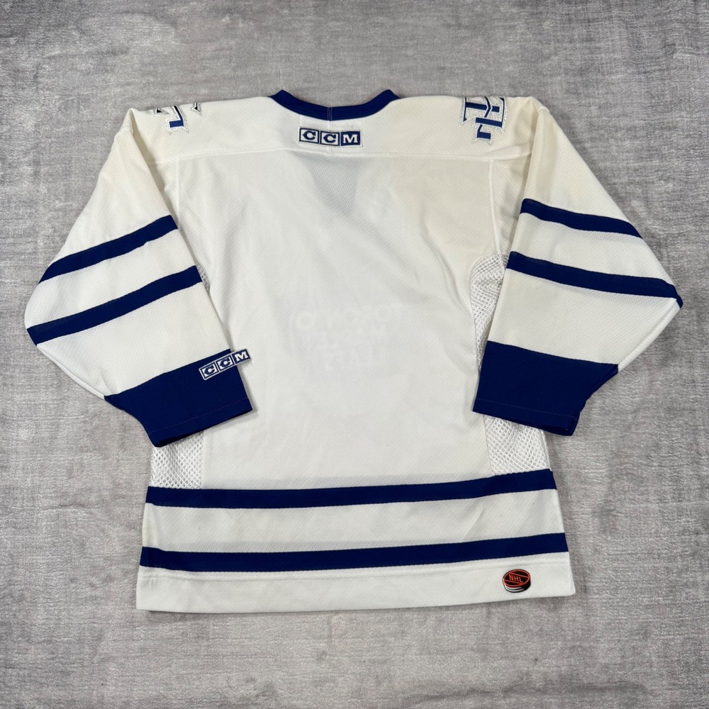 Toronto Maple Leafs Jersey Mens Medium White Vintage 90s NHL Hockey CCM Blank - Picture 7 of 12